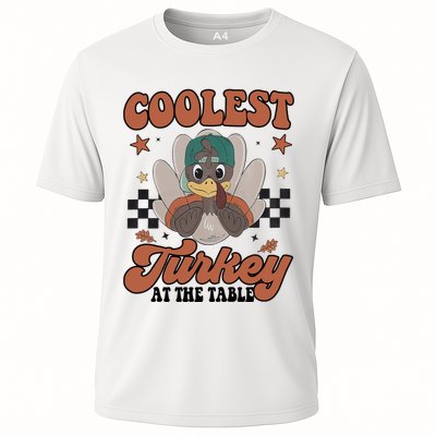 Coolest Turkey At The Table Thanksgiving Coolest Turkey Boy Performance Shirt