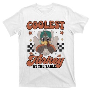 Coolest Turkey At The Table Thanksgiving Coolest Turkey Boy T-Shirt