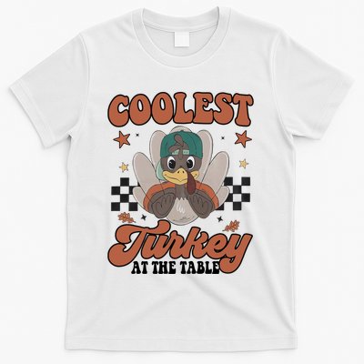 Coolest Turkey At The Table Thanksgiving Coolest Turkey Boy T-Shirt