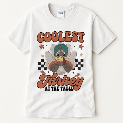 Coolest Turkey At The Table Thanksgiving Coolest Turkey Boy Tall T-Shirt