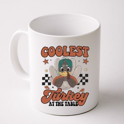 Coolest Turkey At The Table Thanksgiving Coolest Turkey Boy Mug