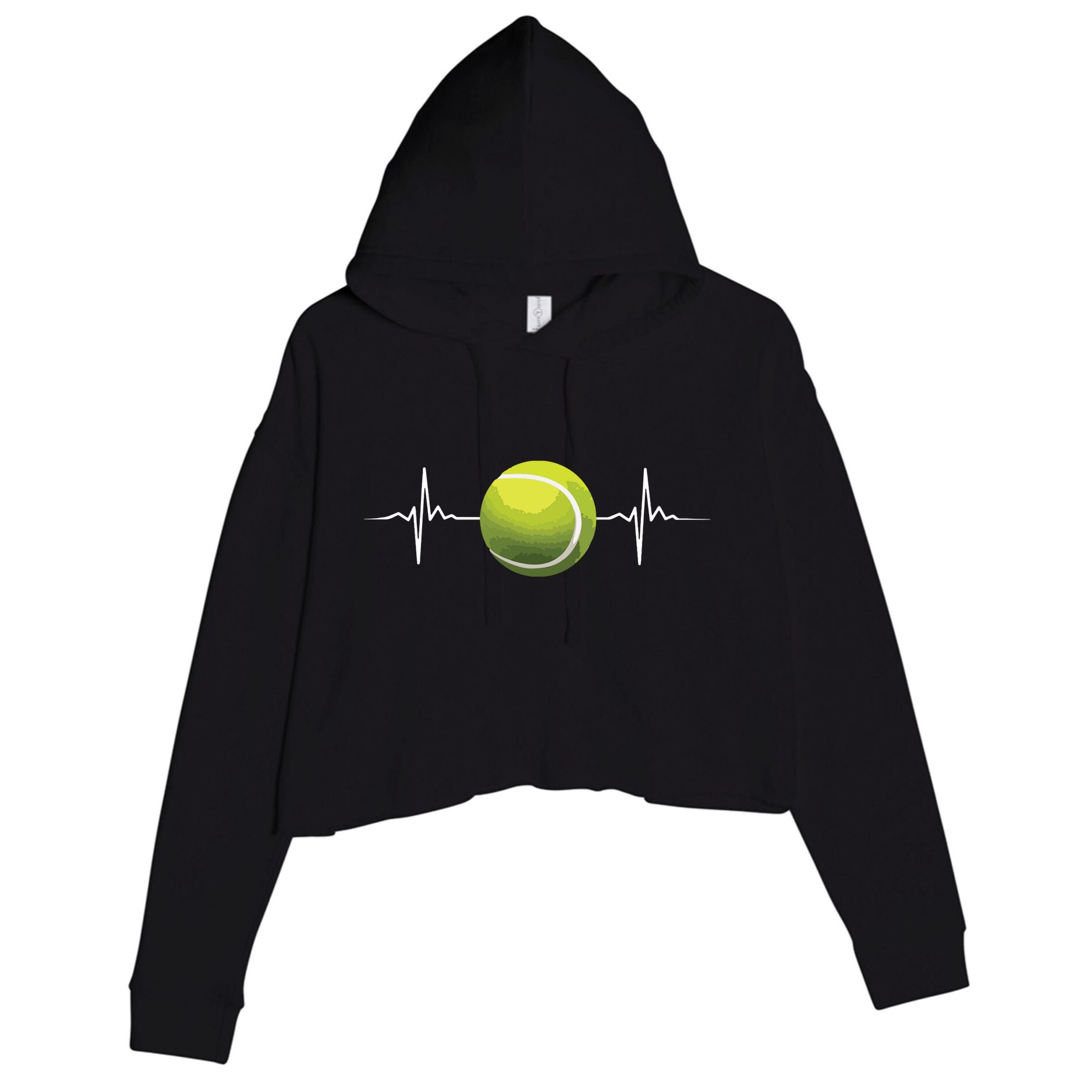 Cool Tennis Art For Racket Sport Tennis Player Crop Fleece Hoodie