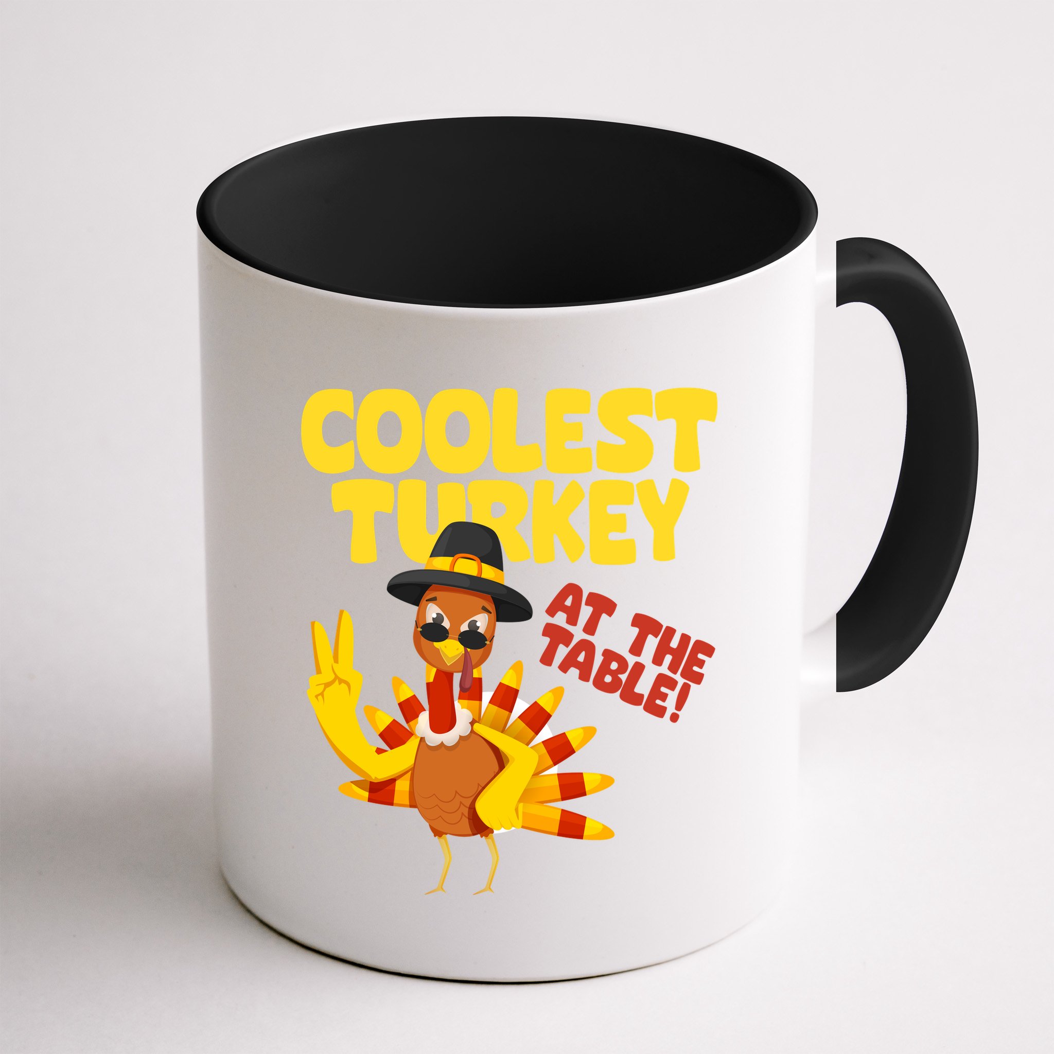 Coolest Turkey At The Table Thanksgiving Funny Mug