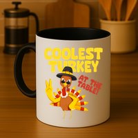 Coolest Turkey At The Table Thanksgiving Funny Mug