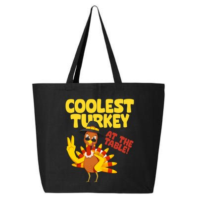 Coolest Turkey At The Table Thanksgiving Funny 25L Jumbo Tote