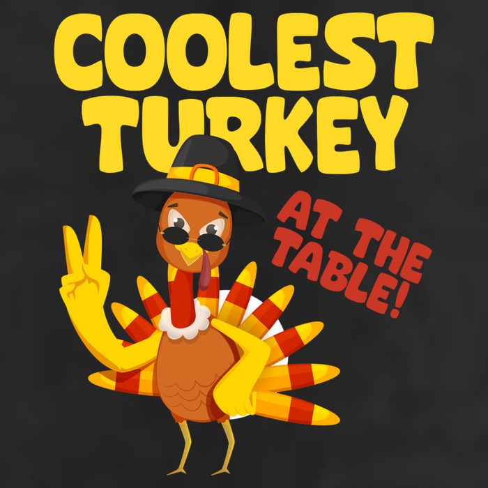 Coolest Turkey At The Table Thanksgiving Funny Hat