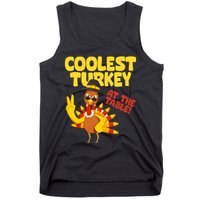Coolest Turkey At The Table Thanksgiving Funny Tank Top