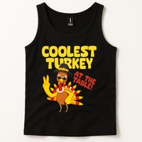 Coolest Turkey At The Table Thanksgiving Funny Tank Top