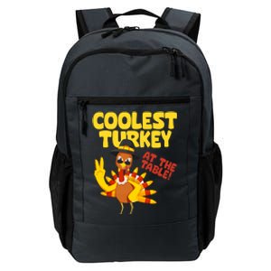 Coolest Turkey At The Table Thanksgiving Funny Daily Commute Backpack