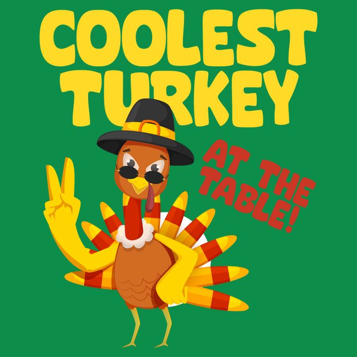 Coolest Turkey At The Table Thanksgiving Funny Button