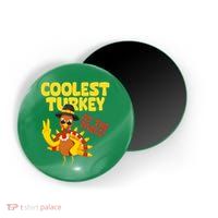 Coolest Turkey At The Table Thanksgiving Funny Magnet