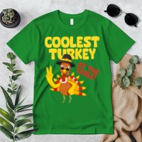 Coolest Turkey At The Table Thanksgiving Funny Premium T-Shirt