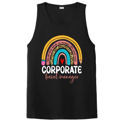 Corporate Travel Ager Rainbow Leopard Travel And Tourism Gift PosiCharge Competitor Tank