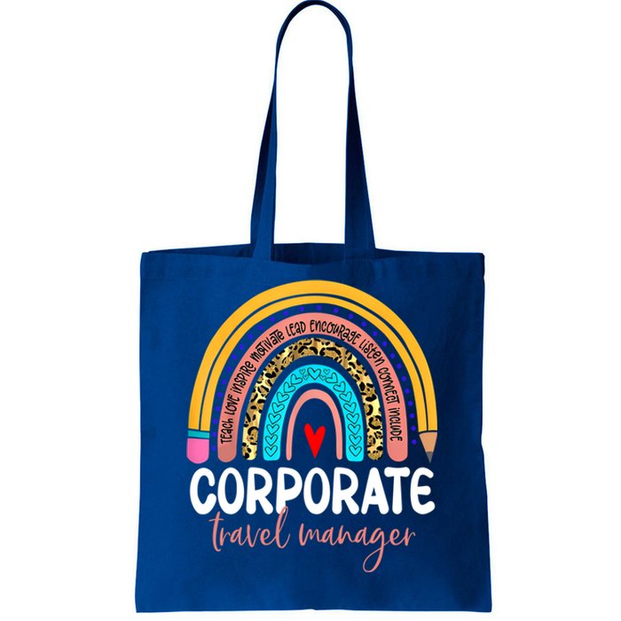 Corporate Travel Ager Rainbow Leopard Travel And Tourism Gift Tote Bag