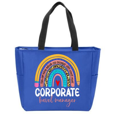 Corporate Travel Ager Rainbow Leopard Travel And Tourism Gift Zip Tote Bag