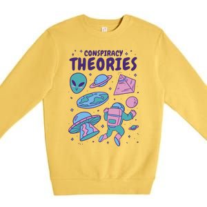 Conspiracy Theories Alien Space Premium Crewneck Sweatshirt