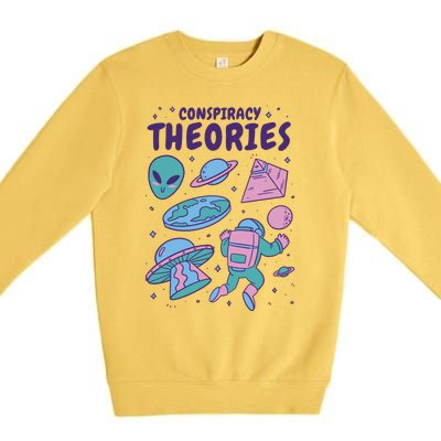 Conspiracy Theories Alien Space Premium Crewneck Sweatshirt