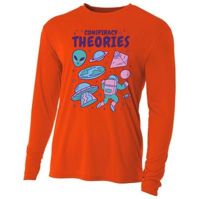 Conspiracy Theories Alien Space Cooling Performance Long Sleeve Crew