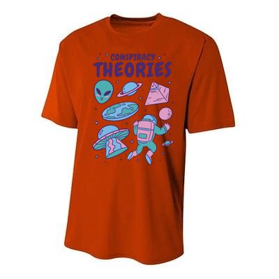 Conspiracy Theories Alien Space Performance Sprint T-Shirt