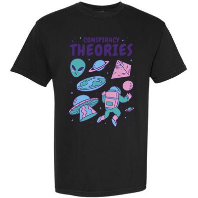 Conspiracy Theories Alien Space Garment-Dyed Heavyweight T-Shirt