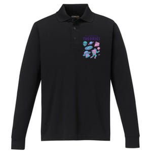 Conspiracy Theories Alien Space Performance Long Sleeve Polo