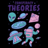 Conspiracy Theories Alien Space Button