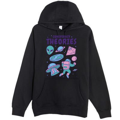 Conspiracy Theories Alien Space Premium Pullover Hoodie