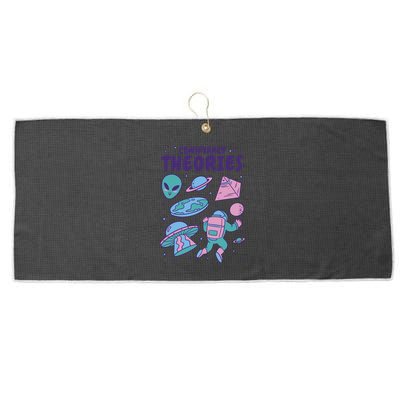Conspiracy Theories Alien Space Large Microfiber Waffle Golf Towel