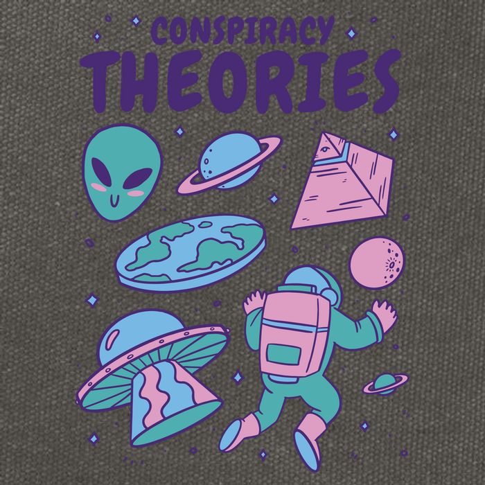 Conspiracy Theories Alien Space Cotton Canvas Backpack