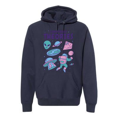 Conspiracy Theories Alien Space Premium Hoodie