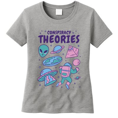 Conspiracy Theories Alien Space Womens T-Shirt