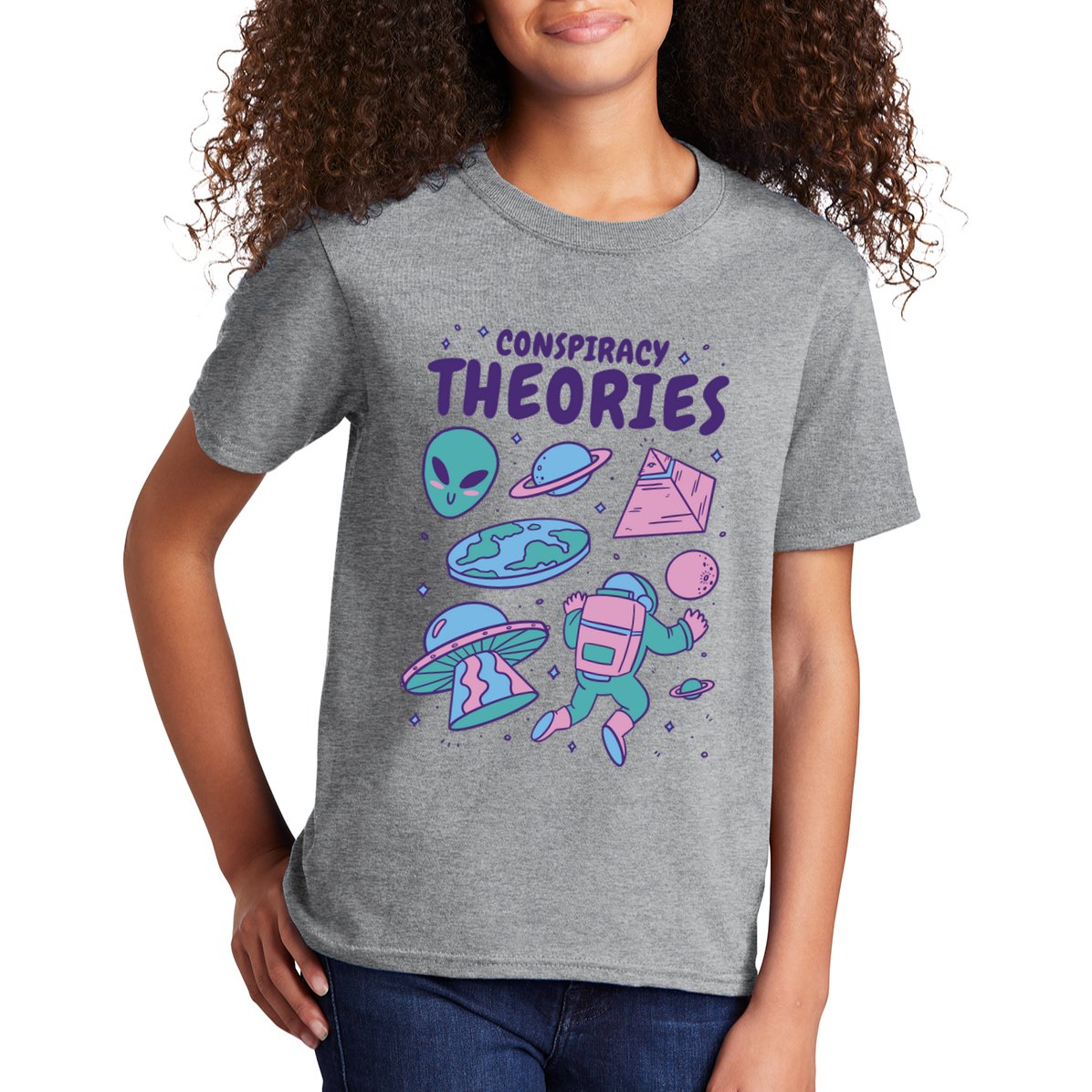 Conspiracy Theories Alien Space Kids T-Shirt