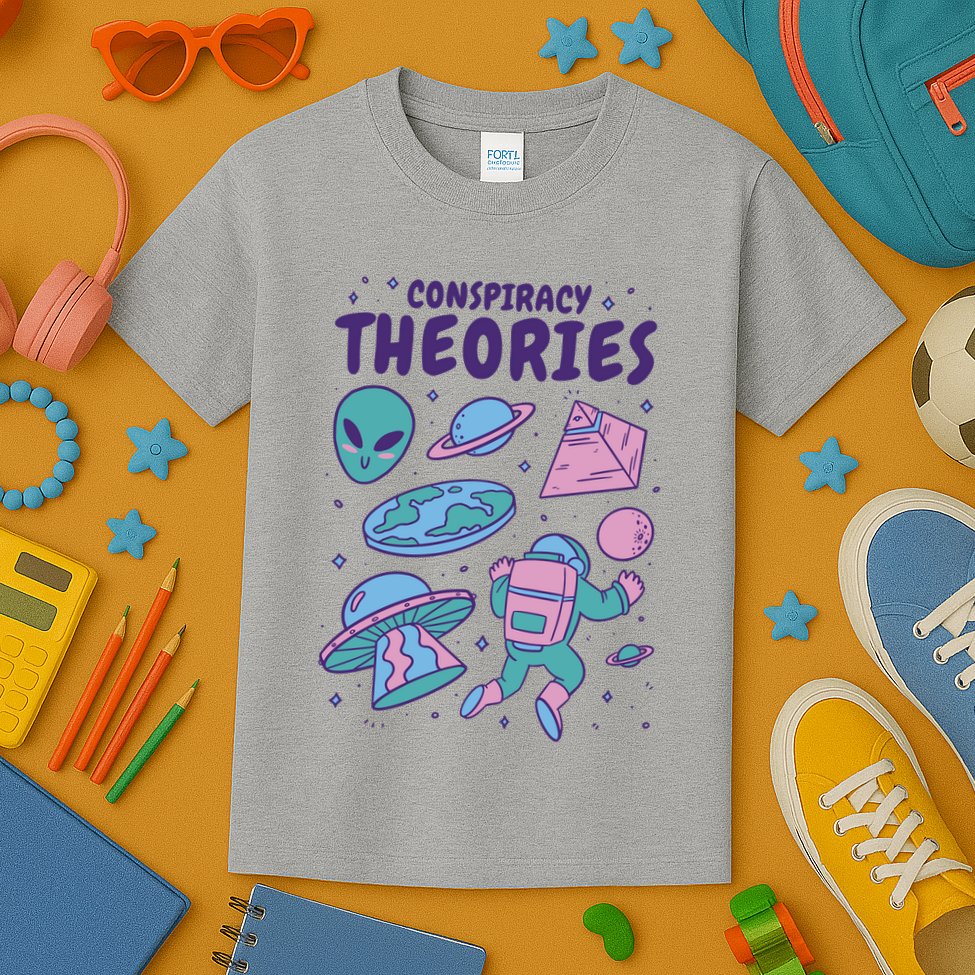Conspiracy Theories Alien Space Kids T-Shirt