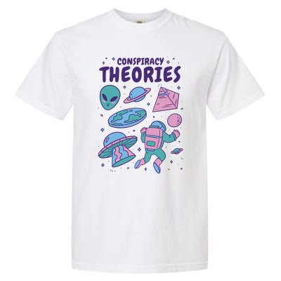 Conspiracy Theories Alien Space Garment-Dyed Heavyweight T-Shirt