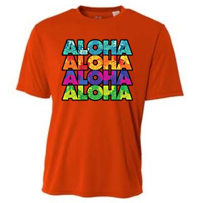 Colorful Tropical Aloha Hawaiian Hawaii Cooling Performance Crew T-Shirt