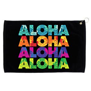 Colorful Tropical Aloha Hawaiian Hawaii Grommeted Golf Towel