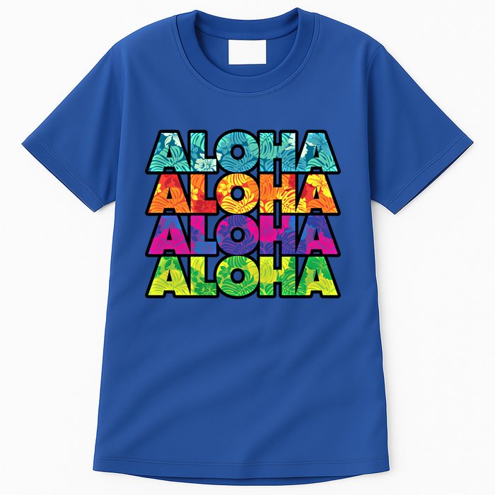 Colorful Tropical Aloha Hawaiian Hawaii Tall T-Shirt