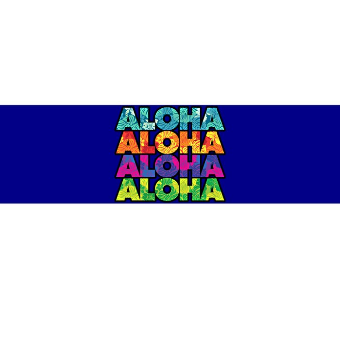 Colorful Tropical Aloha Hawaiian Hawaii Bumper Sticker