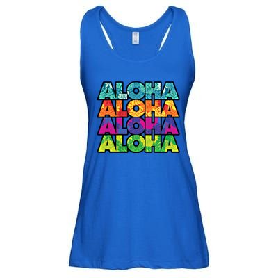 Colorful Tropical Aloha Hawaiian Hawaii Ladies Essential Flowy Tank