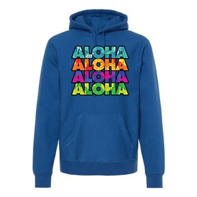 Colorful Tropical Aloha Hawaiian Hawaii Premium Hoodie