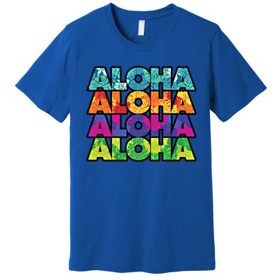 Colorful Tropical Aloha Hawaiian Hawaii Premium T-Shirt