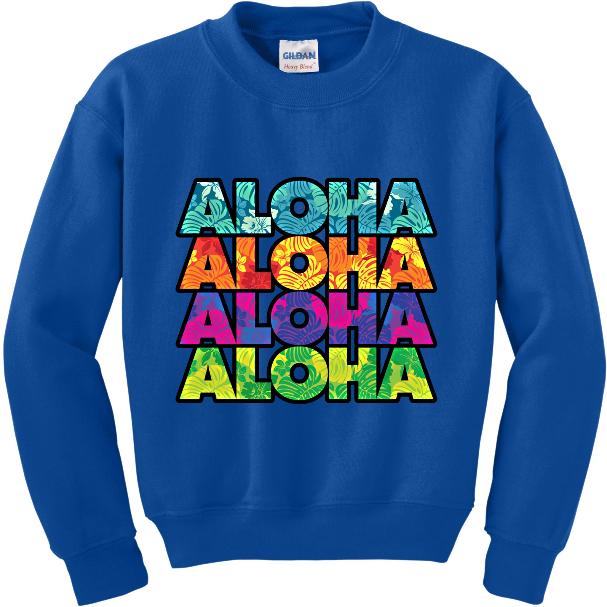 Colorful Tropical Aloha Hawaiian Hawaii Kids Sweatshirt