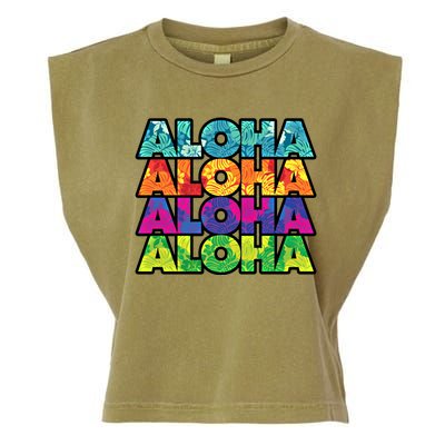 Colorful Tropical Aloha Hawaiian Hawaii Garment-Dyed Women's Muscle Tee