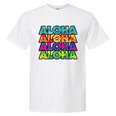 Colorful Tropical Aloha Hawaiian Hawaii Garment-Dyed Heavyweight T-Shirt