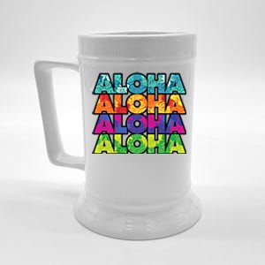 Colorful Tropical Aloha Hawaiian Hawaii Beer Stein