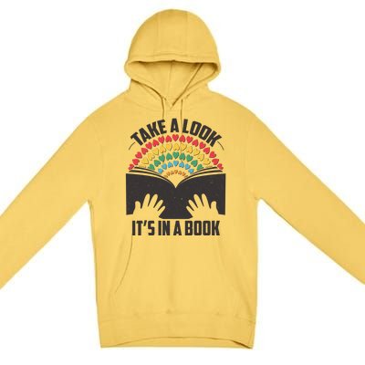 Cute Take A Look It's In A Book Premium Pullover Hoodie