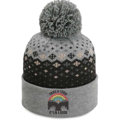 Cute Take A Look It's In A Book The Baniff Cuffed Pom Beanie