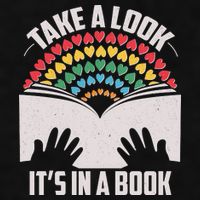 Cute Take A Look It's In A Book Ladies PosiCharge Tri-Blend Wicking Tank
