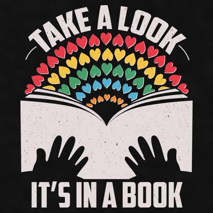 Cute Take A Look It's In A Book Ladies PosiCharge Tri-Blend Wicking Tank