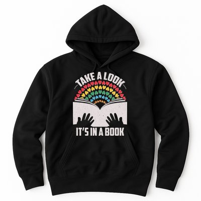 Cute Take A Look It's In A Book Hoodie